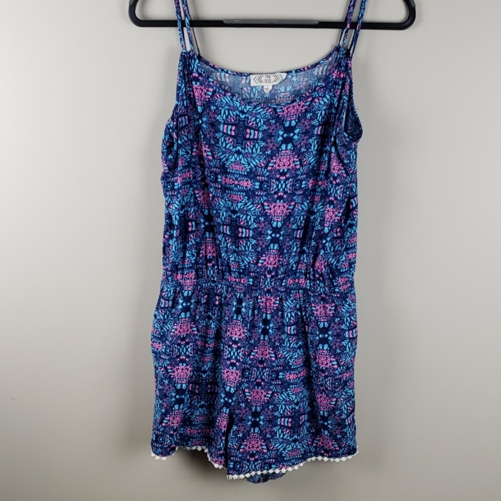 { Pink Rose} 🌹Aztec Romper